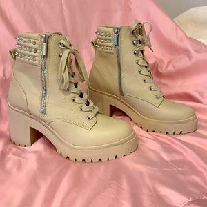 Steve Madden Jaydin Leather Spike Boots